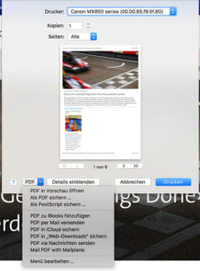Mac Seite als PDF speichern