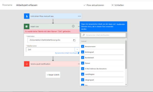 Microsoft Flow Ablauf erstellen