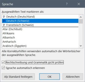 Word Silbentrennung ausschalten