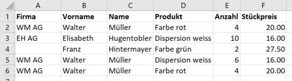 Excel: Duplikate filtern und mit Formel finden