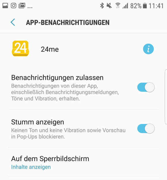 App-Benachrichtigungen unter Android einstellen