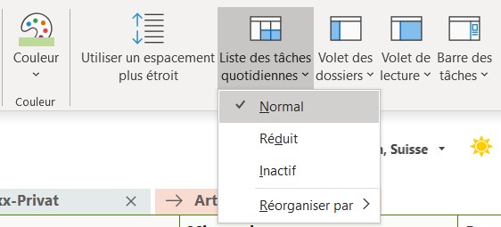 Outlook: tâches et calendrier.