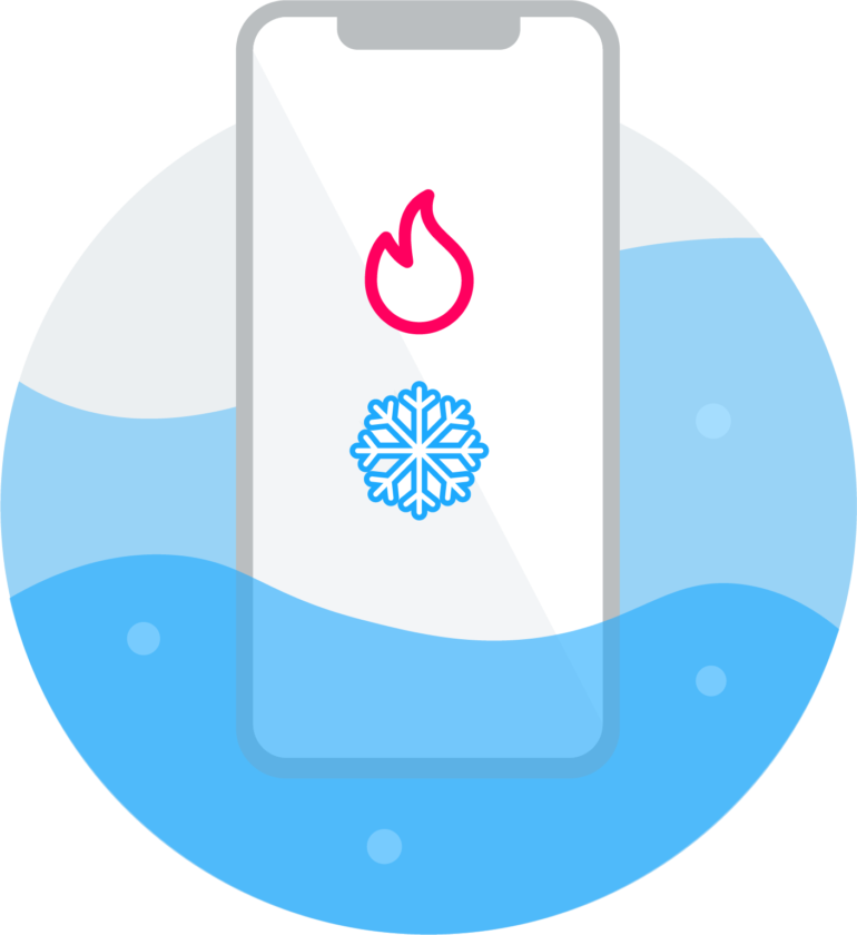 Immagine di calore e freddo - Lunga vita allo smartphone