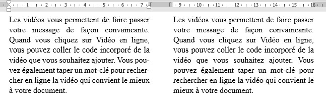 Aligner du texte à droite et à gauche sur la même ligne - Word